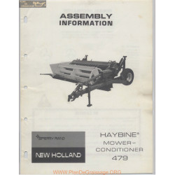 New Holland Nh 479 Haybine Mower Assembly Manual A479 9m 872w