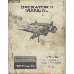 New Holland Nh 479 Haybine Mower Conditioner Operators Manual 41047910