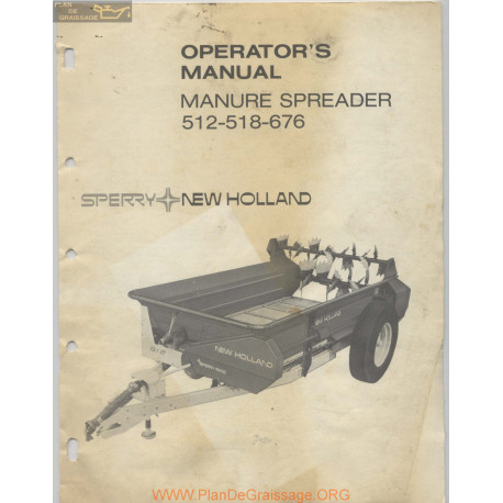 New Holland Nh 512 518 676 Manure Spreader Conditioner