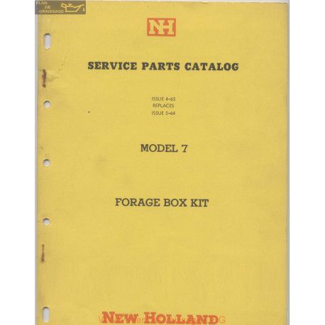 New Holland Nh 7 Forage Box Kit April Service Parts Catalog 1965