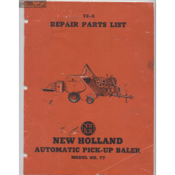 New Holland Nh 77 Automatic Pick Up Baler Repair Parts List 72a