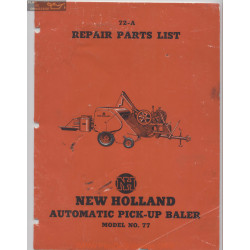 New Holland Nh 77 Automatic Pick Up Baler Repair Parts List 72a