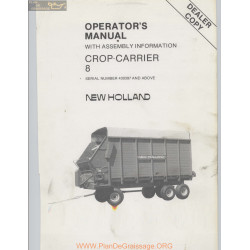 New Holland Nh 8 Crop Carrier Operator Manual With Assembly Information