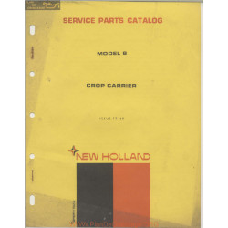 New Holland Nh 8 Crop Carrier Service Parts Catalog 1968