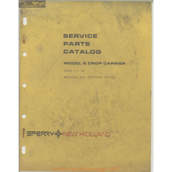 New Holland Nh 8 Crop Carrier Service Parts Catalog July 1974