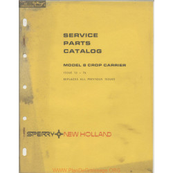 New Holland Nh 8 Crop Carrier Service Patrs Catalog 1976