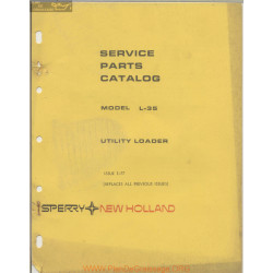 New Holland Nh L 35 Utility Loader Service Parts Catalog January 1977