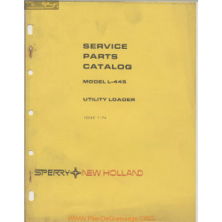 New Holland Nh L 445 Utility Loader Service Parts Catalog November 1976