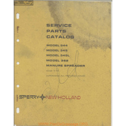 New Holland Nh S 344 345 345l 362 Manure Spreaders Service Parts Catalog July 1975