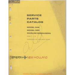 New Holland Nh S 346 365 Manure Spreader Service Parts Catalog 1975