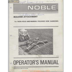 Noble Mulcher Attachment Operators Manual