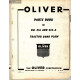 Oliver 316 316a Tractor Gang Plow Parts Book