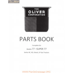 Oliver 77 Super77 Parts Book