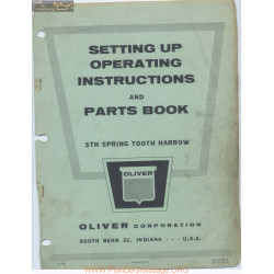 Oliver Sth Spring Tooth Harrow Setting Up Instructions And Parts Book C74c