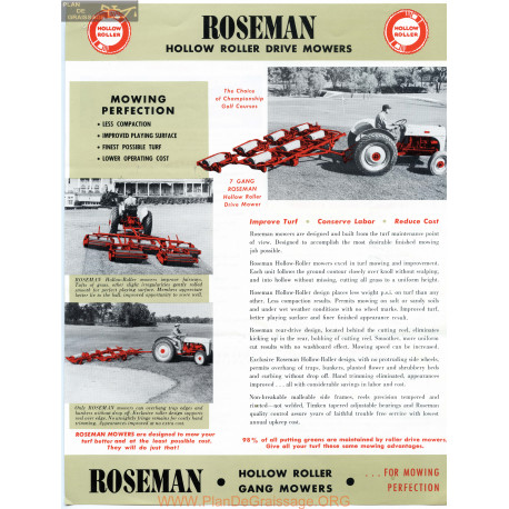 Roseman Hr59 Hollow Roller Drive Mowers Form