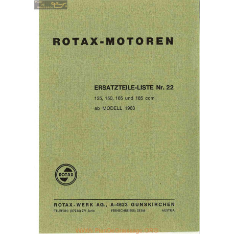 Rotax Motoren 125 150 165 185 Mamual 1963