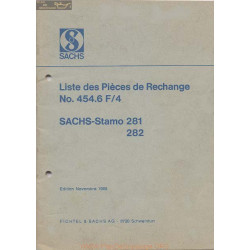 Sachs 281 282 Stamo Liste Pieces Rechange 1969 454 6f4