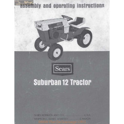 Sears Suburban 12 Tractor Assembly And Operating Instructions Manual