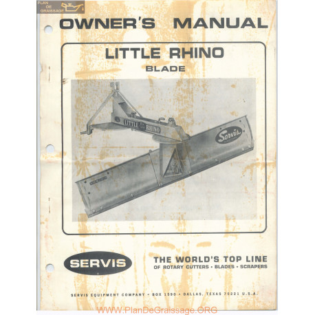 Servis Little Rhino Blade Owners Manual