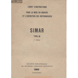 Simar 10 Motobineuse Manuel Entretien Livret Instruction