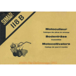Simar 118 B Motoculteur Catalogue Pieces Rechange