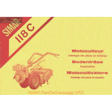 Simar 118 C Motoculteur Catalogue Pieces De Rechange