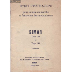 Simar 120 130 Motoculteur Livret Instructions