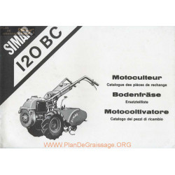 Simar 120 B C Motoculteur Catalogue Pieces Rechange