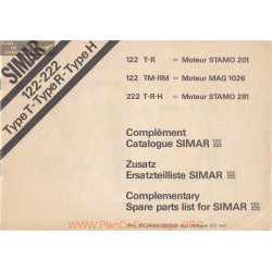 Simar 122 222 T R H Rm Tm Stamo 201 281 Mag 1026 Pieces Rechange