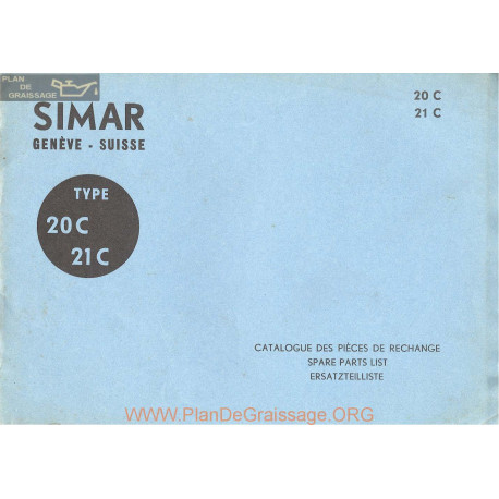Simar 20 21c Catalogue Pieces Rechange