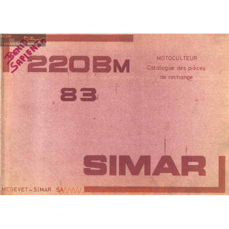 Simar 220 Bm 83 Motoculteur Catalogue Pieces Rechange