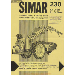 Simar 230 Motoculteur 8 Vitesse Fiche Info