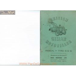 Simar 35 56 Rototiller British Manual