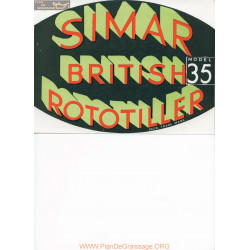 Simar 35 British Rototiller Fiche Technique