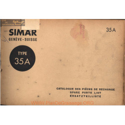 Simar 35a Catalogue Pieces Rechange