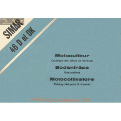 Simar 46 D Dk Motoculteur Pieces Rechange