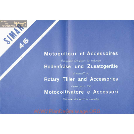 Simar 46 Motoculteur Et Accessoire Pieces Rechange