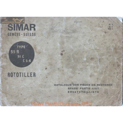 Simar 55 51c C5 6 Rototiller Catalogue Pieces Rechange