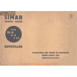 Simar 55a 51b C5 5 Rototiller Catalogue Pieces Rechange