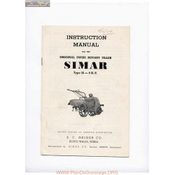 Simar 56 8hp Operating Handbook Manual Instration