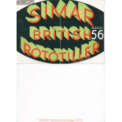 Simar 56 British Rototiller Fiche Info