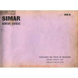 Simar 58a Catalogue Pieces Rechange