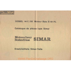 Simar 66 C Dh Moteur Hatz E 89 Fl Motoculteur Pieces Rechange
