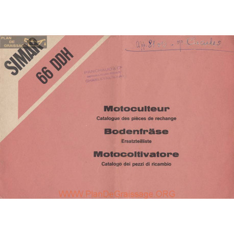 Simar 66 Ddh Motoculteur Catalogue Pieces Rechange