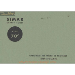 Simar 70c Catalogue Pieces Rechange 1942
