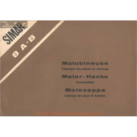 Simar 8 A B Motobineuse Catalogue Pieces Rechange