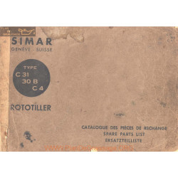 Simar C31 30b C4 Rototiller Catalogue Pieces Rechange