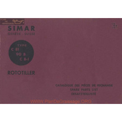 Simar C81 90b C 8 1 Rototiller Catalogue Pieces Rechange