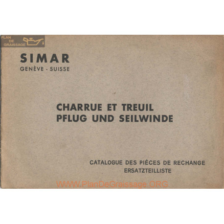 Simar Charrue Et Treuil Catalogue Pieces Rechange