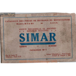 Simar M3 M4 3cv 4cv Catalogue Pieces Rechange